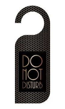 Please do not disturb sign with metallic grid design Stock Illustration