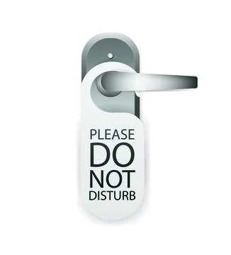 Please do not disturb sign on whte background. Vector illustration. Stock Illustration