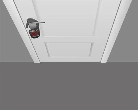 Please do not disturb sign on whte background. Vector illustration. Stock Illustration