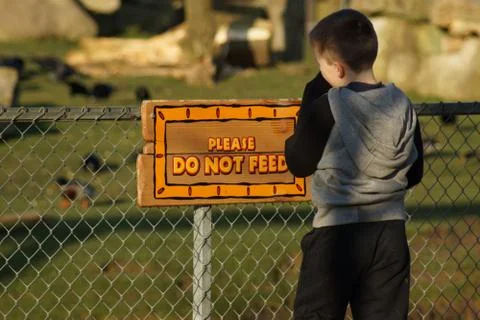 Please Do Not Feed the Children Stock Photos