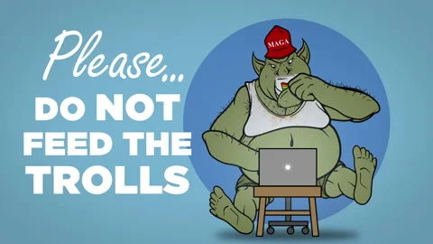 Please Do Not Feed the Right Wing Trolls Sign Stock Footage 138326134