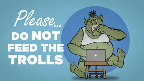Please Do Not Feed the Trolls Sign Stock Footage 138326330