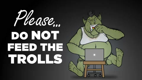 Please Do Not Feed the Trolls Stock Footage 138326396