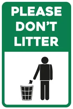 Please do not littering Illustrazione stock