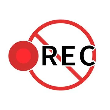 Please do not record. No rec. Vector. Stock Illustration