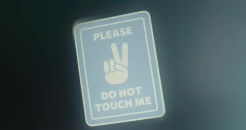 Please Do Not Touch Me sign Stock Footage 314505202