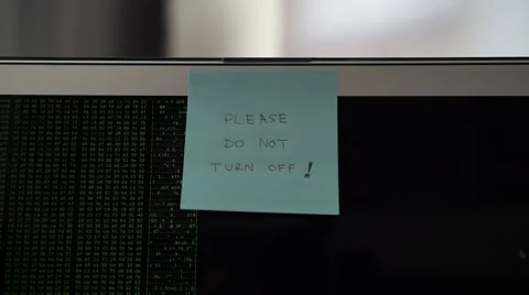 Please Do Not Turn Off Video stock 53377730