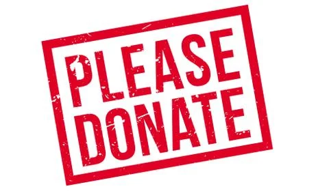 Please Donate rubber stamp Stock Illustration