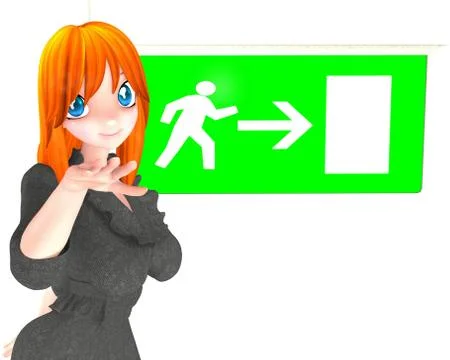 Please exit from here Stock Illustration