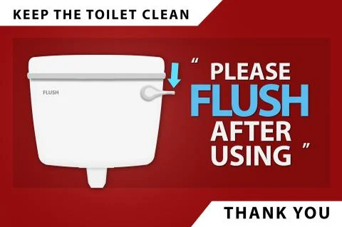 Please Flush After Using Stock Illustration