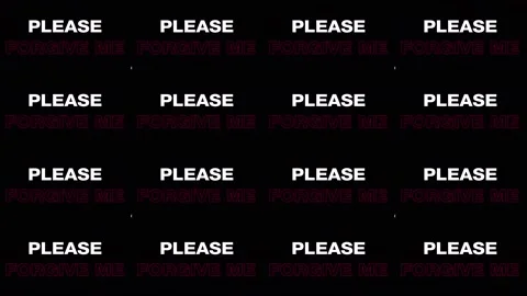 Please forgive me Text 01 Stock Footage 147598098