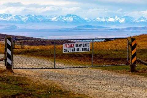 Please Keep Gate Shut At All Times Stock Photos