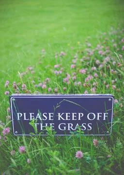 Please Keep Off The Grass Sign Stock Photos