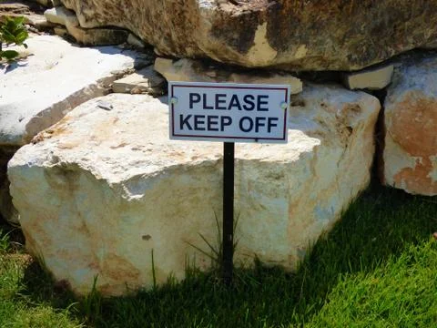 Please Keep Off sign Stock Photos