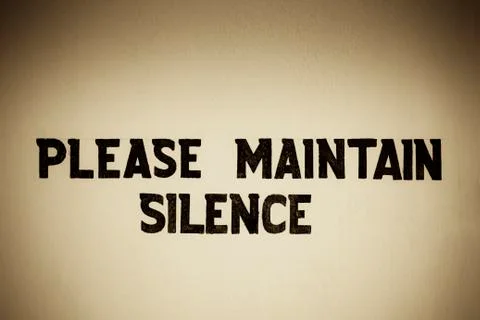 Please maintain silence board Stock Photos
