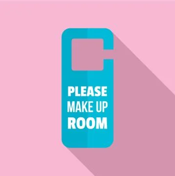 Please make up room hanger icon, flat style Stock Illustration