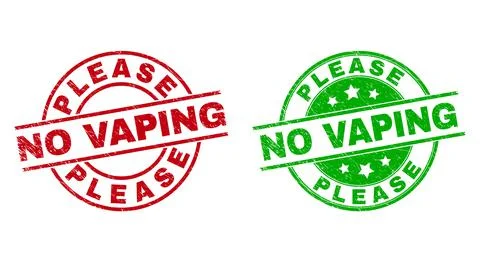 PLEASE NO VAPING Round Seals Using Corroded Texture Stock Illustration