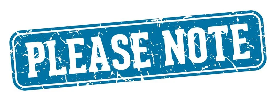 Please note rectangular sign. please note stamp Stock Illustration