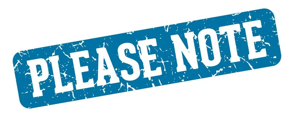 Please note rectangular sign. please note stamp Stock Illustration