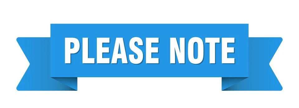Please note ribbon isolated on transparent background. please note ribbon Stock Illustration