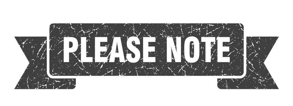 Please note ribbon. please note grunge band sign. please note banner Stock Illustration