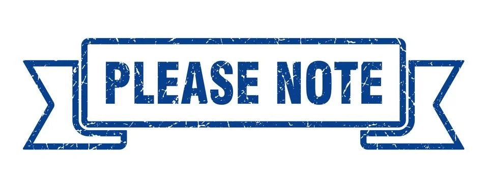 Please note ribbon. please note grunge band sign. please note banner Stock Illustration