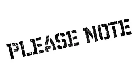 Please Note rubber stamp Stock Illustration