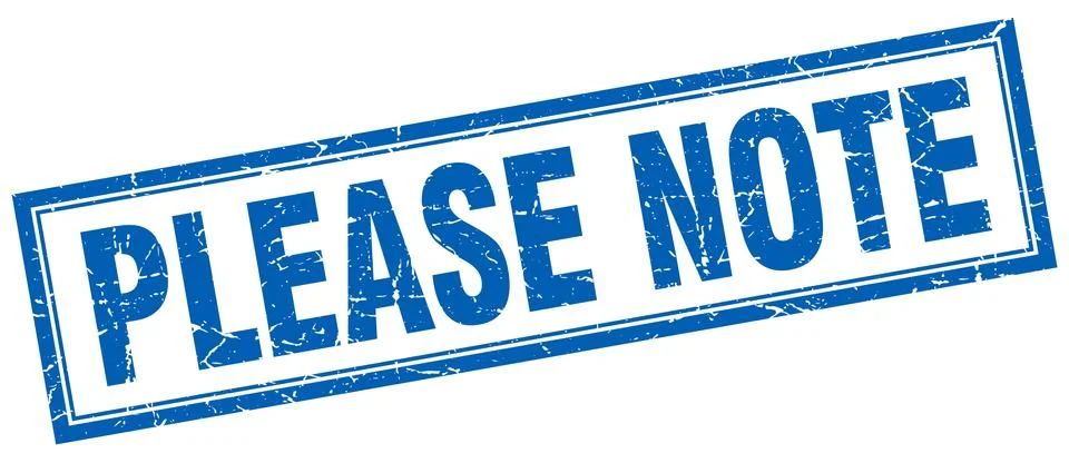 Please note square stamp Stock Illustration