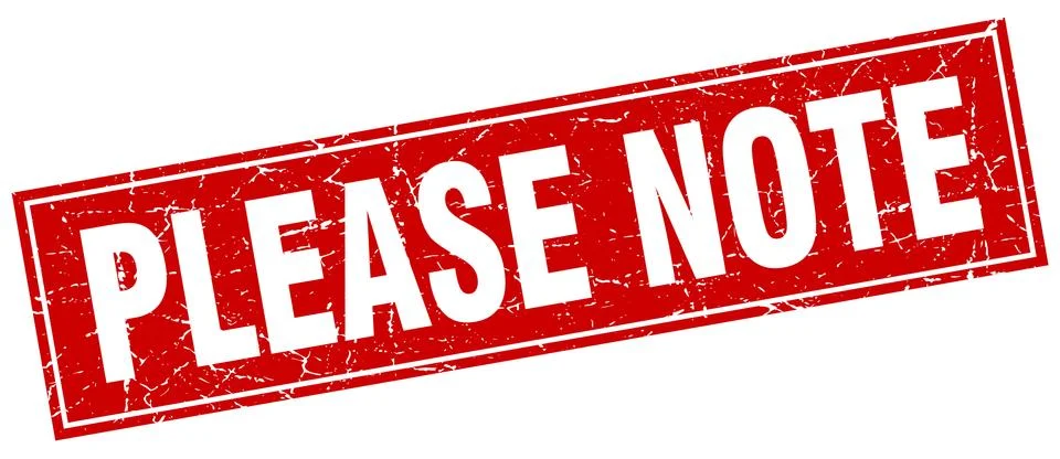 Please note square stamp Stock Illustration