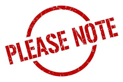 Please note stamp Stock Illustration