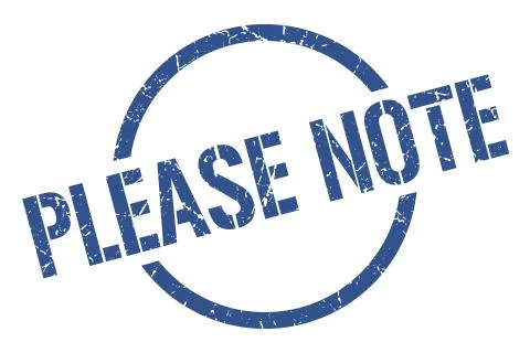 Please note stamp Stock Illustration