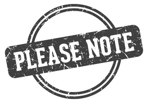 Please note stamp Stock Illustration