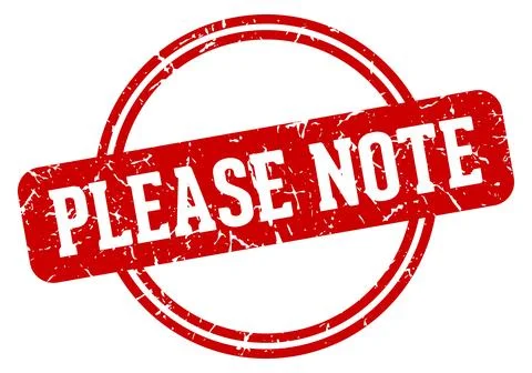 Please note stamp Stock Illustration