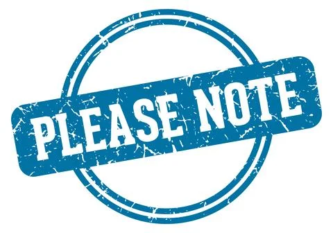 Please note stamp Stock Illustration