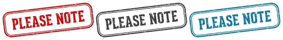 Please note stamp. please note rectangular stamp set isolated on white back.. Stock Illustration