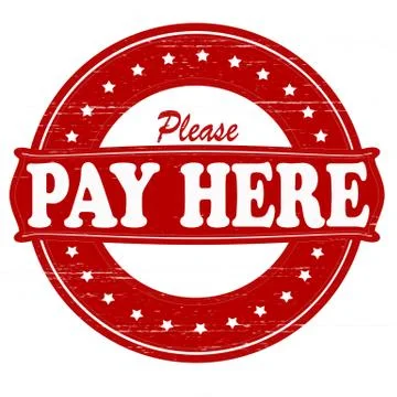 Please pay here Stock Illustration