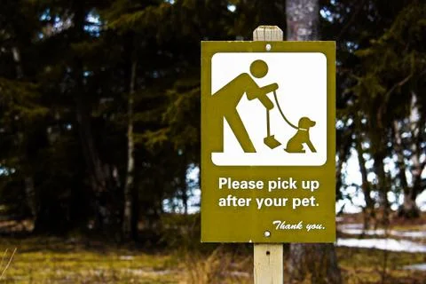 Please Pick Up After Your Pet sign Stock Photos