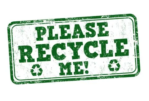Please recycle me stamp Stock Illustration