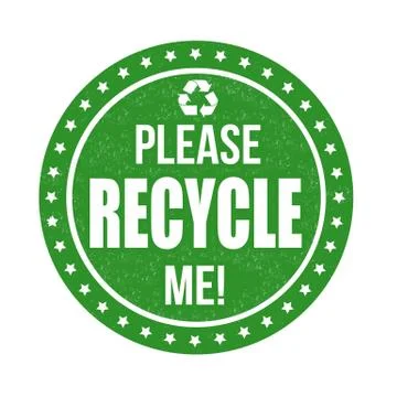 Please recycle me stamp Stock Illustration