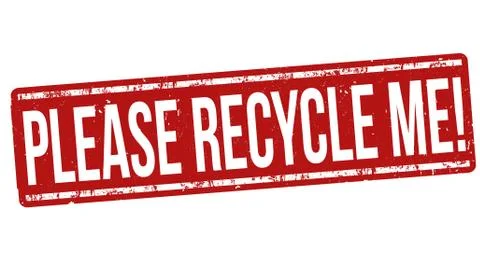Please recycle me stamp Stock Illustration