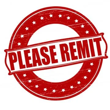 Please remit Stock Illustration