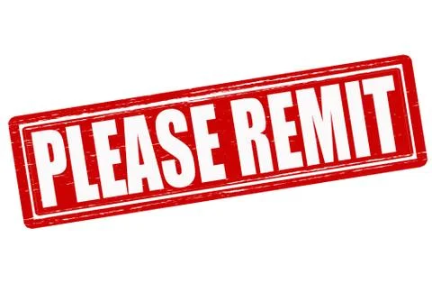Please remit Stock Illustration