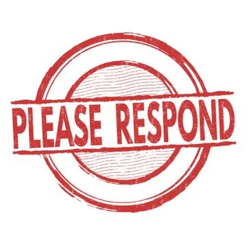 Please Respond stamp Stock Illustration