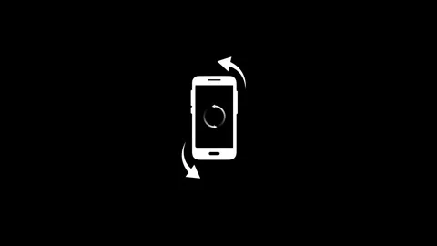 Please rotate your phone from horizontal to vertical animation Stock Footage 321412737