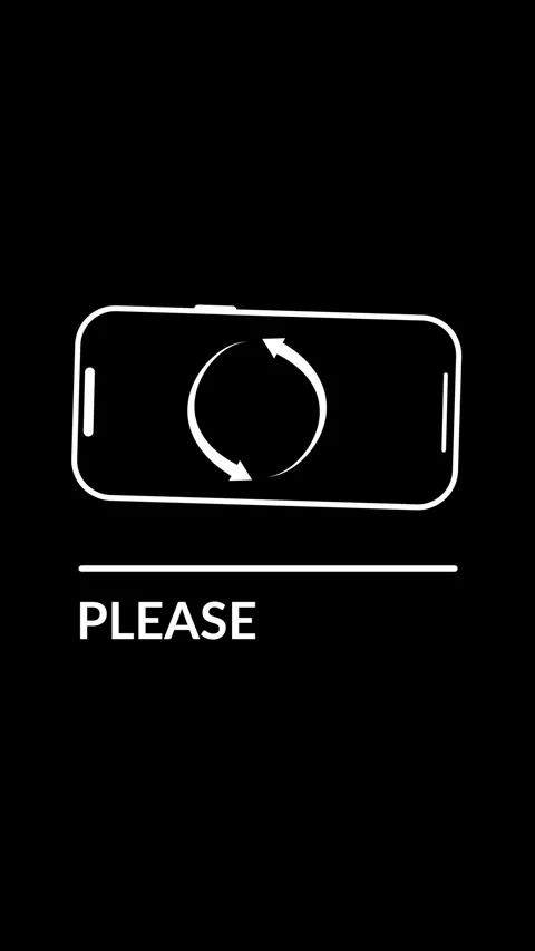 Please Rotate Your Phone Instruction Animation for Mobile Screen Stock Footage 332627361
