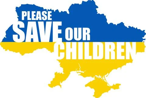 Please Save Our Children Illustrazione stock