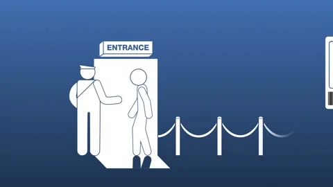 Please Scan Ticket Before Entering Sign Stock Footage 341802729