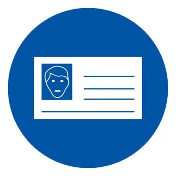Please Show Your Permit Card Symbol Sign, Vector Illustration, Isolated On Wh Stock Illustration
