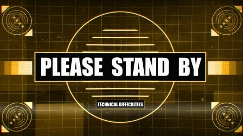 Please stand by 4 in 1 technical break graphic with four color variations. Stock Footage 325652199