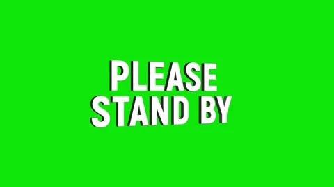 Please stand by text 3D word rotation animation video effect for trailer title Stock Footage 313715885